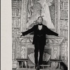 Jeremy Brett in the touring stage production of the 1977-80 revival of Dracula, sets by Edward Gorey