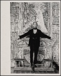 Jeremy Brett in the touring stage production of the 1977-80 revival of Dracula, sets by Edward Gorey