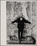 Jeremy Brett in the touring stage production of the 1977-80 revival of Dracula, sets by Edward Gorey