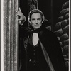 Jeremy Brett in the touring stage production of the 1977-80 revival of Dracula, sets by Edward Gorey