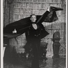 Jeremy Brett in the touring stage production of the 1977-80 revival of Dracula, sets by Edward Gorey