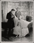 Jeremy Brett [foreground], Margaret Whitton [foreground] and Nick Stannard in the touring stage production of the 1977-80 revival of Dracula, sets by Edward Gorey