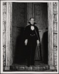 Jeremy Brett in the touring stage production of the 1977-80 revival of Dracula, sets by Edward Gorey