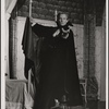 Jeremy Brett in the touring stage production of the 1977-80 revival of Dracula, sets by Edward Gorey