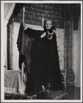 Jeremy Brett in the touring stage production of the 1977-80 revival of Dracula, sets by Edward Gorey