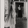 Margaret Whitton and Jeremy Brett in the touring stage production of the 1977-80 revival of Dracula, sets by Edward Gorey