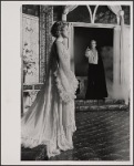 Margaret Whitton and Jeremy Brett in the touring stage production of the 1977-80 revival of Dracula, sets by Edward Gorey