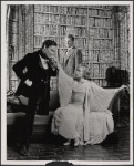 Jeremy Brett [foreground], Margaret Whitton [foreground] and Nick Stannard in the touring stage production of the 1977-80 revival of Dracula, sets by Edward Gorey