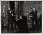 Nick Stannard, Jeremy Brett and Dalton Dearborn in the touring stage production of the 1977-80 revival of Dracula, sets by Edward Gorey