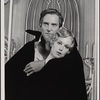 Jeremy Brett and Margaret Whitton in the touring stage production of the 1977-80 revival of Dracula, sets by Edward Gorey