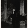 Jeremy Brett in the touring stage production of the 1977-80 revival of Dracula, sets by Edward Gorey