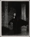 Jeremy Brett in the touring stage production of the 1977-80 revival of Dracula, sets by Edward Gorey