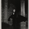 Jeremy Brett in the touring stage production of the 1977-80 revival of Dracula, sets by Edward Gorey