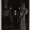 Jeremy Brett in the touring production of the 1977-80 revival of Dracula, sets by Edward Gorey