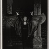 Jeremy Brett in the touring stage production of the 1977-80 revival of Dracula, sets by Edward Gorey