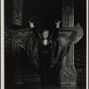 Jeremy Brett in the touring production of the 1977-80 revival of Dracula, sets by Edward Gorey