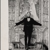 Jeremy Brett in the touring stage production of the 1977-80 revival of Dracula, sets by Edward Gorey