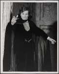 Jean LeClerc in the 1977-80 Broadway revival of Dracula, sets by Edward Gorey