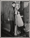 Everett McGill and Gretchen Oehler in the 1977-80 Broadway revival of Dracula, sets by Edward Gorey