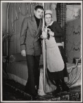 Everett McGill and Gretchen Oehler in the 1977-80 Broadway revival of Dracula, sets by Edward Gorey