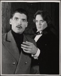 Everett McGill and Raul Julia in the 1977-80 Broadway revival of Dracula, sets by Edward Gorey