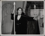 Raul Julia in the 1977-80 Broadway revival of Dracula, sets by Edward Gorey