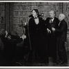 Alan Coates, Raul Julia, Jerome Dempsey and Dillon Evans in the 1977-80 Broadway revival of Dracula, sets by Edward Gorey