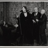 Alan Coates, Raul Julia, Jerome Dempsey and Dillon Evans in the 1977-80 Broadway revival of Dracula, sets by Edward Gorey
