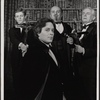 Raul Julia, Alan Coates, Jerome Dempsey and Dillon Evans in the 1977-80 Broadway revival of Dracula, sets by Edward Gorey