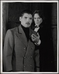 Everett McGill and Raul Julia in the 1977-80 Broadway revival of Dracula, sets by Edward Gorey