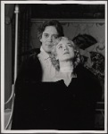 Raul Julia and Valerie Mahaffey in the 1977-80 Broadway revival of Dracula, sets by Edward Gorey