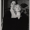 Raul Julia and Valerie Mahaffey in the 1977-80 Broadway revival of Dracula, sets by Edward Gorey