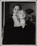 Raul Julia and Valerie Mahaffey in the 1977-80 Broadway revival of Dracula, sets by Edward Gorey