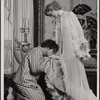 Sam Tsoutsouvas and Valerie Mahaffey in the 1977-80 Broadway revival of Dracula, sets by Edward Gorey