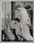 Sam Tsoutsouvas and Valerie Mahaffey in the 1977-80 Broadway revival of Dracula, sets by Edward Gorey