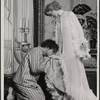 Sam Tsoutsouvas and Valerie Mahaffey in the 1977-80 Broadway revival of Dracula, sets by Edward Gorey