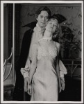 Raul Julia and Valerie Mahaffey in the 1977-80 Broadway revival of Dracula, sets by Edward Gorey