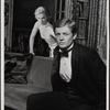 Valerie Mahaffey and Alan Coates in the 1977-80 Broadway revival of Dracula, sets by Edward Gorey