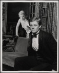 Valerie Mahaffey and Alan Coates in the 1977-80 Broadway revival of Dracula, sets by Edward Gorey