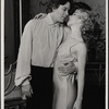Raul Julia and Valerie Mahaffey in the 1977-80 Broadway revival of Dracula, sets by Edward Gorey