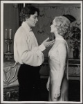 Raul Julia and Valerie Mahaffey in the 1977-80 Broadway revival of Dracula, sets by Edward Gorey