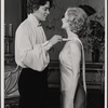 Raul Julia and Valerie Mahaffey in the 1977-80 Broadway revival of Dracula, sets by Edward Gorey