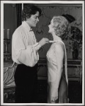 Raul Julia and Valerie Mahaffey in the 1977-80 Broadway revival of Dracula, sets by Edward Gorey