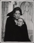 Raul Julia and Gretchen Oehler in the 1977-80 Broadway revival of Dracula, sets by Edward Gorey