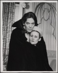 Raul Julia and Gretchen Oehler in the 1977-80 Broadway revival of Dracula, sets by Edward Gorey
