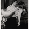 Raul Julia and Valerie Mahaffey in the 1977-80 Broadway revival of Dracula, sets by Edward Gorey