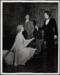 Valerie Mahaffey, Alan Coates and Raul Julia in the 1977-80 Broadway revival of Dracula, sets by Edward Gorey