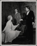 Valerie Mahaffey, Alan Coates and Raul Julia in the 1977-80 Broadway revival of Dracula, sets by Edward Gorey