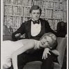 Alan Coates [seated] and Valerie Mahaffey in the 1977-80 Broadway revival of Dracula, sets by Edward Gorey