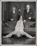 Dillon Evans, Everett McGill, Richard Kavanaugh [reclining] and Jerome Dempsey in the 1977-80 Broadway revival of Dracula, sets by Edward Gorey